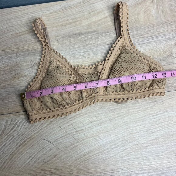 NWOT BECCA By Rebecca Virtue Boho Crochet Bikini Top Tie Back Adjustable S - Picture 4 of 7